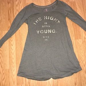 Victoria’s Secret Gray NYC pajama shirt Size S
